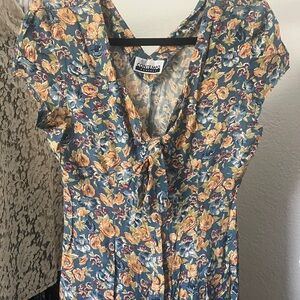 Vintage 90s Contempo Casuals floral maxi dress